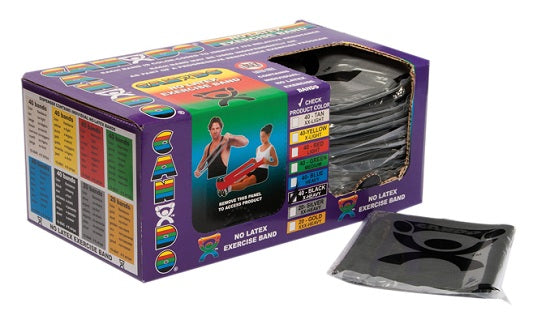 Fabrication Enterprises Cando Exercise Bands - Cando Exercise Band, Level 5, Black - 10-5645