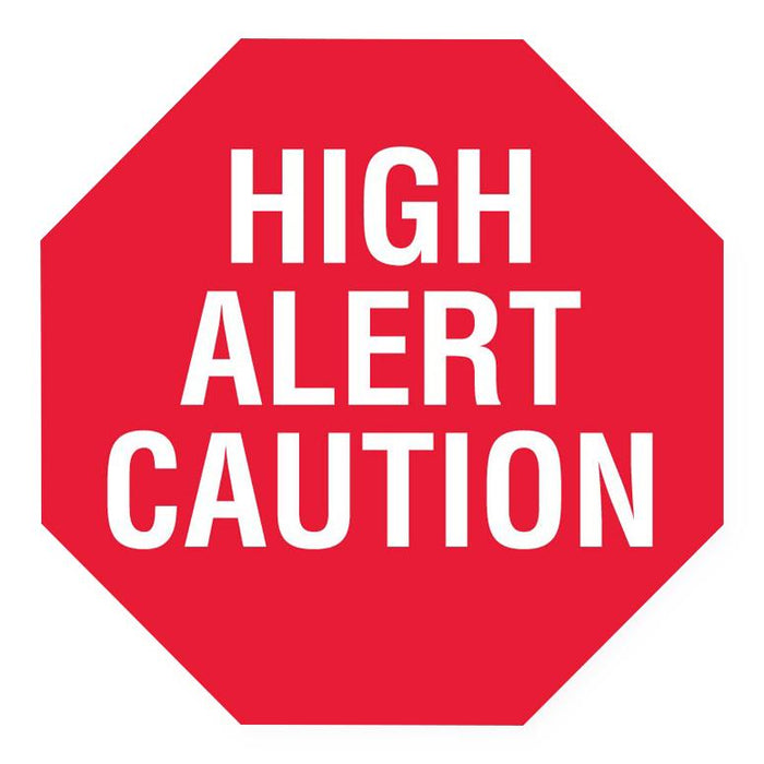 United Ad Label Alert Labels - HIGH ALERT CAUTION Labels, Red, 1-1/2" x 1/2" - ULPH603