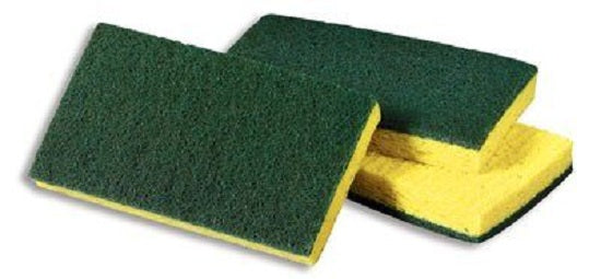 3M Scotch-Brite Medium Duty Scrub Sponges - Brite Medium-Duty Scrubbing Sponge, 3-1/2" x 6-1/4" - 74CC