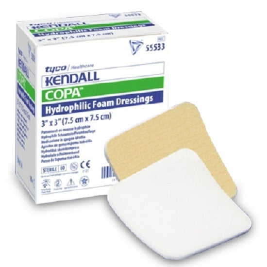 Cardinal Health Kendall Foam Island Dressing - Copa Foam Ultra-Soft Dressing, 6" x 6" - 55566