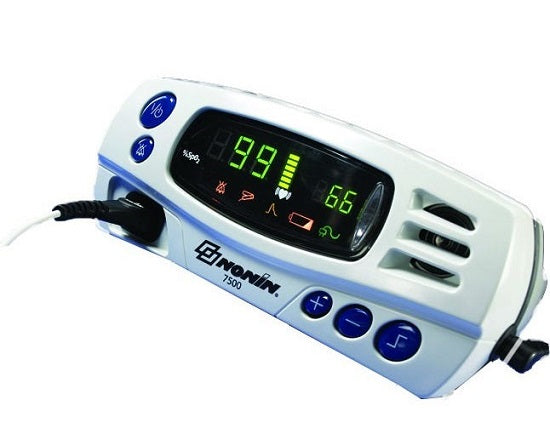 Nonin Medical 7500 Series Pulse Oximeters - Tabletop Pulse Oximeter, with Cords and Sensors - 7500-0101