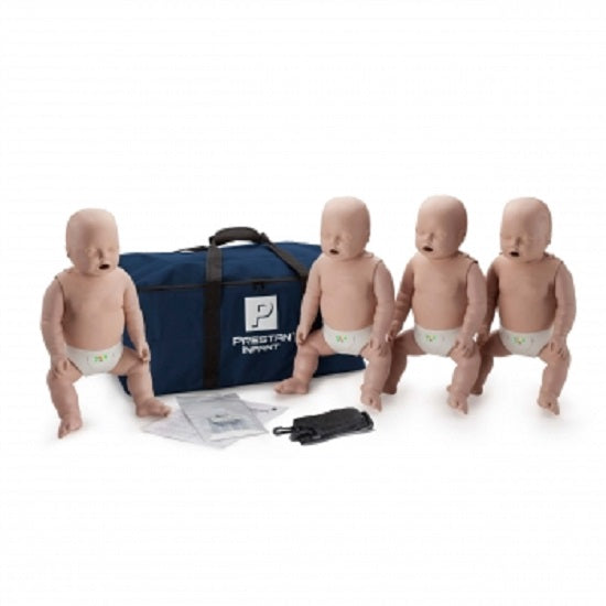 P CPR-AED TrainingManikins W/CPRMonitor - Infant Manikin for CPR and AED Training, White, 4 Pack - PP-IM-400M-MS