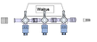 Codan US Corp High-Flow 4-Way Stopcocks - 3-Gang 4-Way High Flow Stopcock with Manifold Plate - BC2018-W