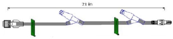 ICU Medical Small Bore Extension Set - Small Bore Extension Set with 2 Clamps, 21" - B9418