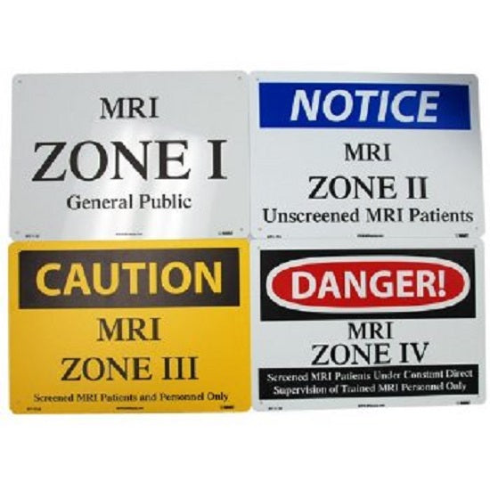 Marpac Inc MRI Signs - MRI Zone 4 Sign Danger-Screened Patients - MT-1155