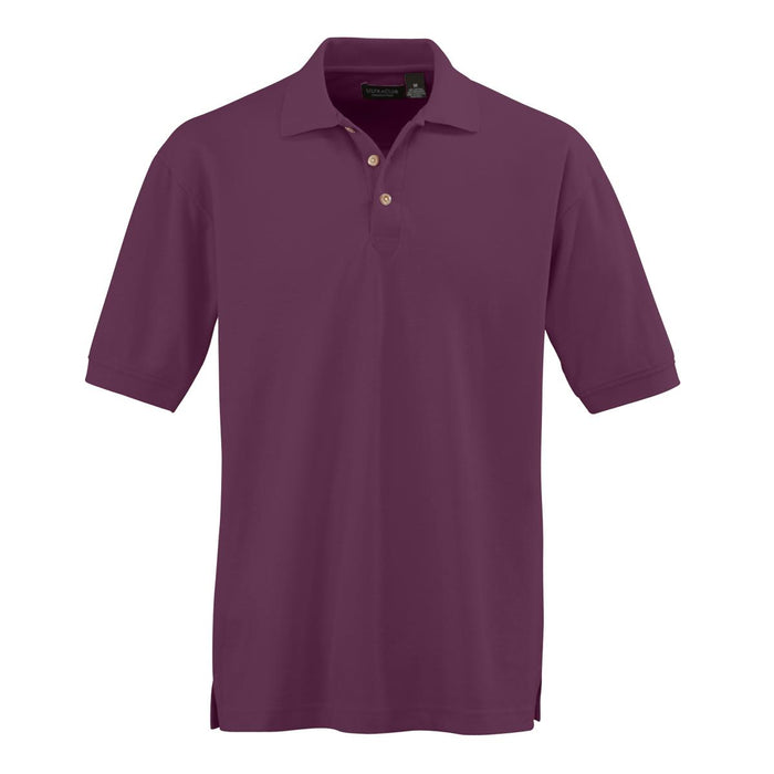 Ultraclub Men's Whisper Pique Polo - Men's Whisper Pique Polo Shirt, 60% Cotton/40% Polyester, Wine, Size Tall 2XL - 8540WNEXXLT