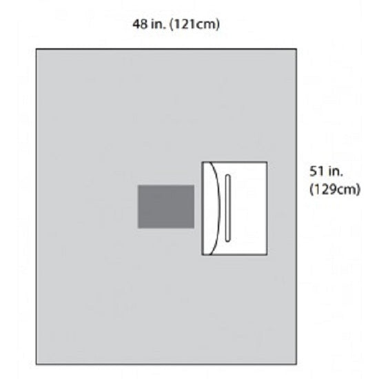 Cardinal Health Incise Drapes - Ophthalmic Incise Drape with Pouch, 48" x 51" - D1061