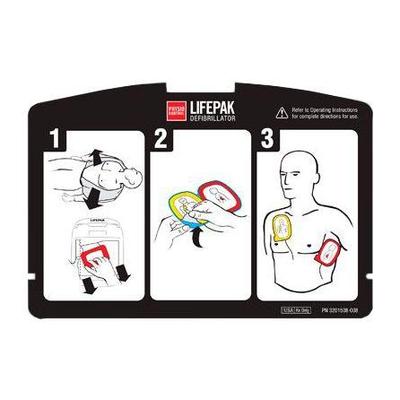 Physio-Control Corpo Lifepak CR Plus AED Quick Reference Instruction Cards - CARD, INSTRUCTION, REFERENCE, F / AED AND CPR - 26500-002040