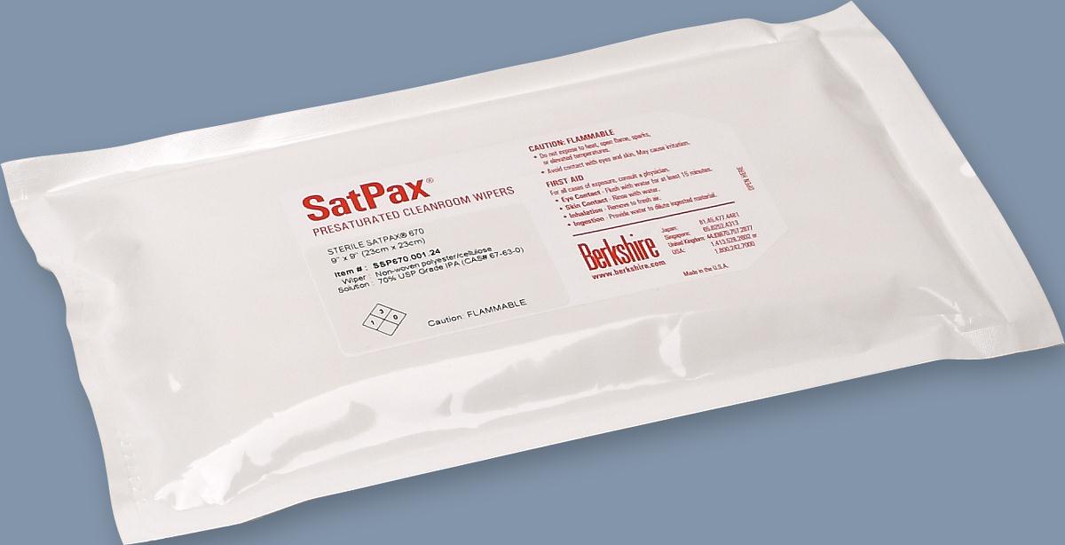 Berkshire Sterile SatPax 670 Wipers - WIPE, PRE-SATURATED, 70%IPA, 20SH / PK - SSP MSSS