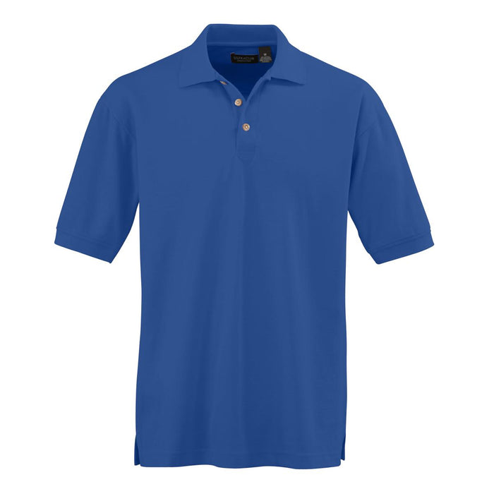 Ultraclub Men's Whisper Pique Polo - Men's Whisper Pique Polo Shirt, 60% Cotton/40% Polyester, Royal, Size 5XL - 8540RYL5XL