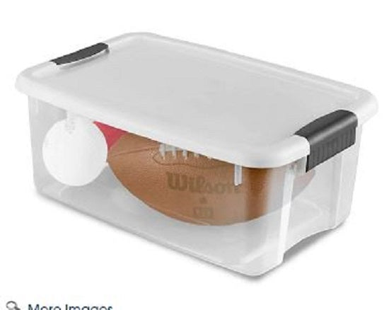 Sterilite Corporation Clear Ultra Storage Boxes - Clear Plastic Storage Container, 18" x 12" x 7" - S-14598