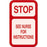 Briggs Magnetic Care No Smoking Oxygen in Use Signs - "Stop See Nurse for Instructions" Magnetic Sign, 5" x 3" - 5767DS