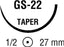 Medtronic Undyed Polysorb Sutures - Polysorb Suture, 1/0, 30", Undyed, GS-22 - CL-832