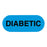 United Ad Label Wristband Alert Labels - DIABETIC Labels, Blue, 5/8" x 1/4" - ULWLDB013