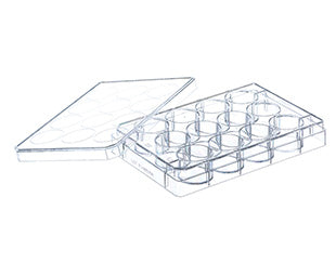 Greiner Bio One Multiwell Plates - Cellstar Sterile Polystyrene Tissue Culture Treated Plate with Lid with Condensation Rings, 12 Flat-Bottom Wells, Individually Packed - 665180