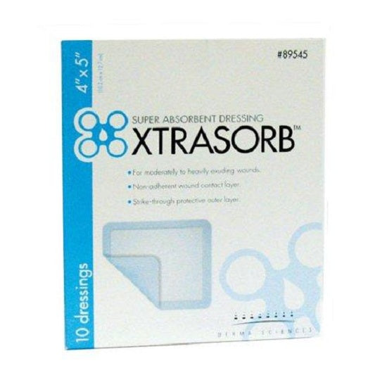 Derma Sciences XtraSorb Absorbent Classic Dressings - Non-Adherent Dressing, Absorbent, 4" x 5" - DER89545