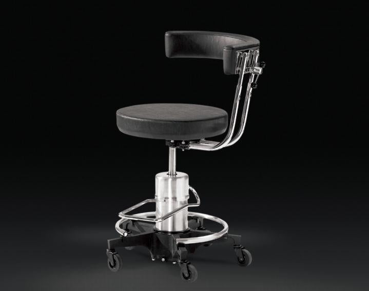 Haag Streit 500 Series Hydraulic Stools - 500 Series Hydraulic Stool with Floor Lock, Black - 558