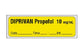 Shamrock Scientific Precut Syringe Labels - Precut Syringe Label, Diprivan, Yellow - SA-209-DTI-PRE