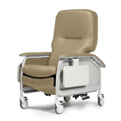 Graham Field Lumex Deluxe Clinical-Care Recliner - Lumex Deluxe Clinical Care Recliner with Drop Arms, CA133, Silver Taupe - GHFR566DG8809