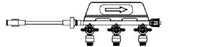 B Braun Medical Inc. Swabbable Closed System SAFEPORT Sets - Anesthesia Manifold Set with SafePort Triple Swabbable Port, 8" - 456521