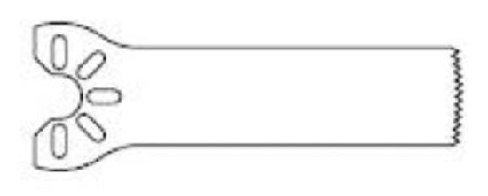 Stryker Micro Oscillating and Sagittal Saw Blade - TPS Sagittal Saw Blade, Thin, Aggressive - 2296003524