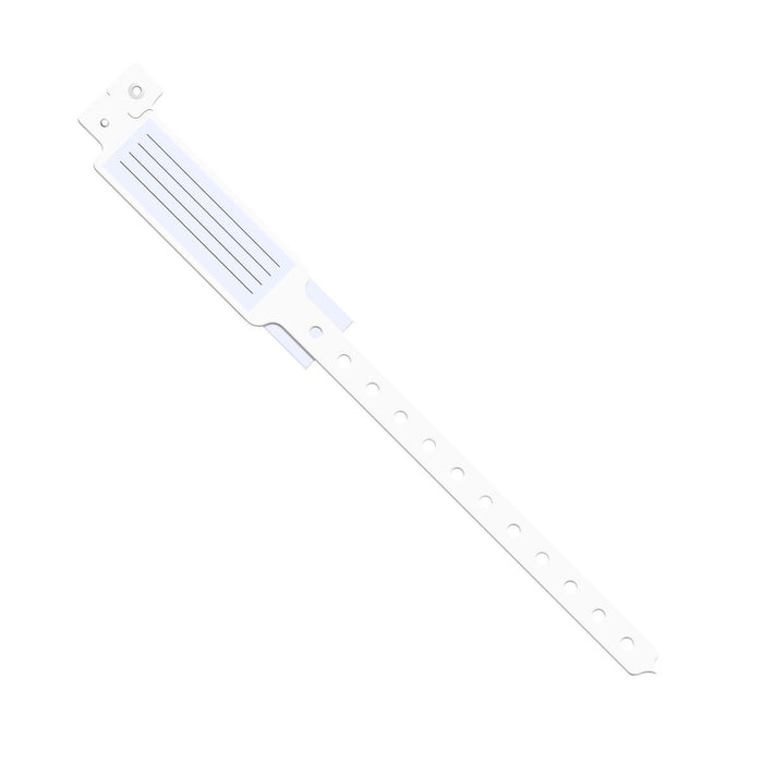 Medline Tamper Resistant Snap Closure ID Bands - 12" Insert-Style Vinyl ID Band, Adult, White - MDS133037W