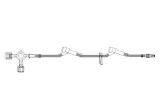 ICU Medical Extension Sets - IV Extension Set, Stopcock, 2 Preslit Ports - SFP4107