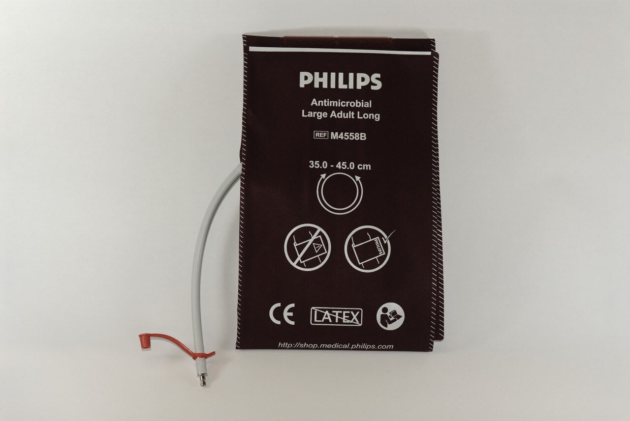 Philips Easy Care Reusable NIBP Cuffs - Easy Care Reusable NIBP Cuff, Adult X-Long, Burgundy - 989803147901