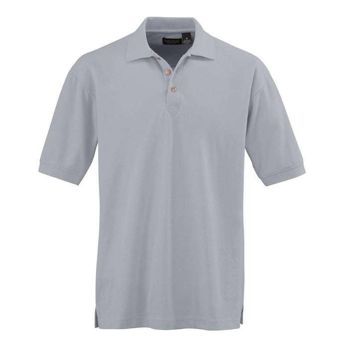 Ultraclub Men's Whisper Pique Polo - Men's Whisper Pique Polo Shirt, 60% Cotton/40% Polyester, Grey, Size 6XL - 8540GRY6XL