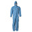 Dupont ProShield 80 Coveralls - ProShield 80 Zipper Front Coverall with Hood, Elastic Wrist and Ankle, Storm Flap, Blue, Size XL, Bulk Packed - P8127BBUXL002500