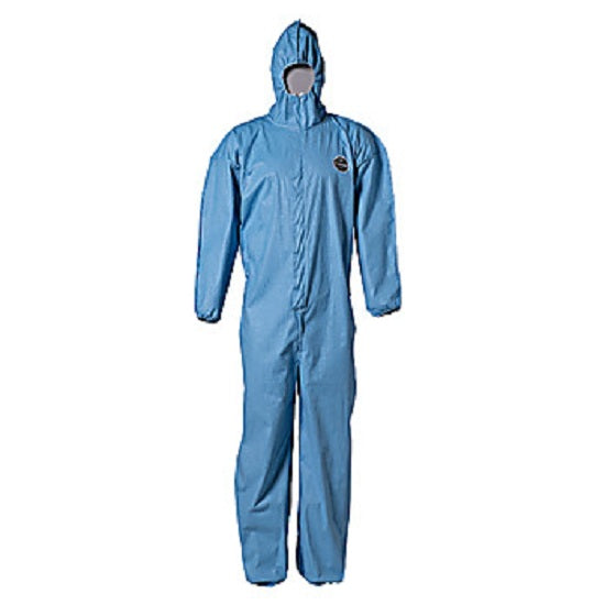 Dupont ProShield 80 Coveralls - ProShield 80 Zipper Front Coverall with Hood, Elastic Wrist and Ankle, Storm Flap, Blue, Size XL, Bulk Packed - P8127BBUXL002500