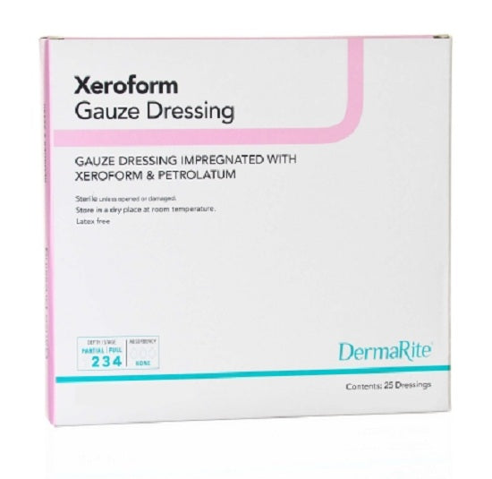 DermaRite Xeroform Occlusive Nonadherent Gauze Dressing - DRESSING, GAUZE, XEROFORM, 4X4", IMPREGNATED - 24440