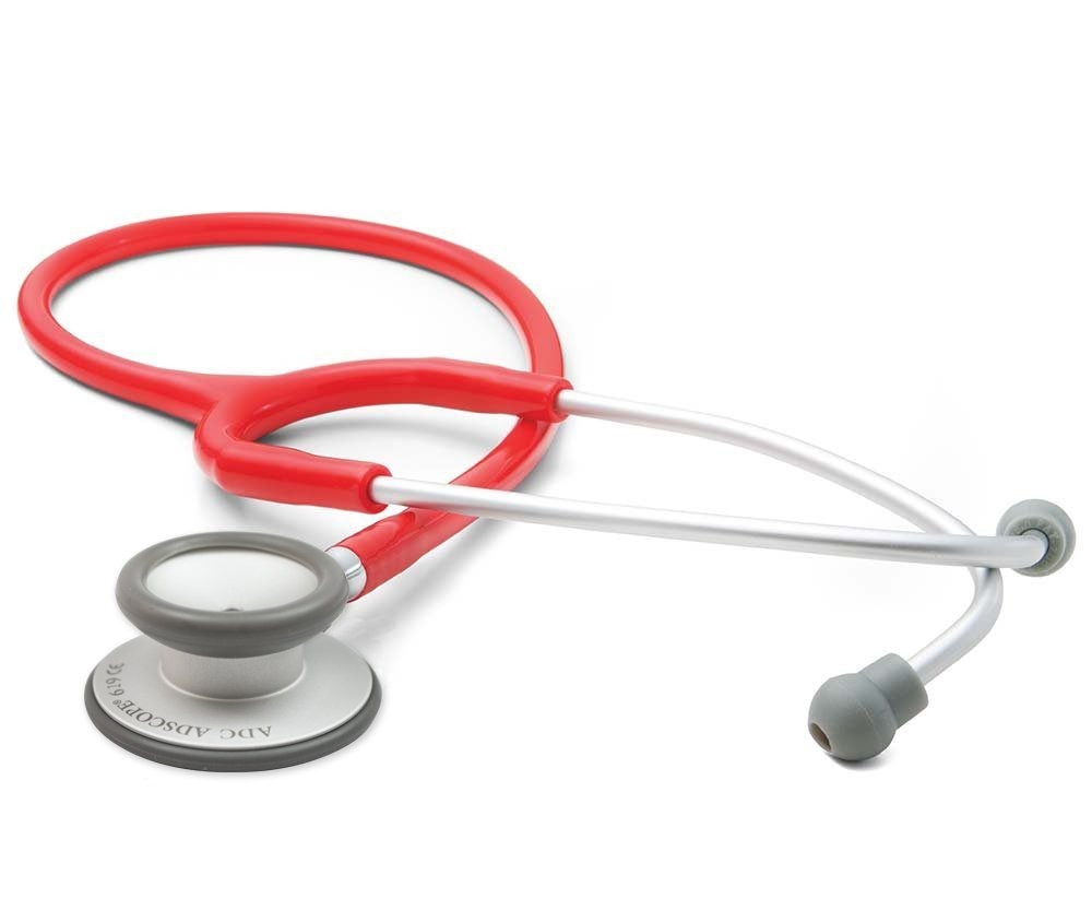 ADC Adscope-lite 619 Stethoscopes - STETHOSCOPE, ADSCOPE-LITE, RED - 619R