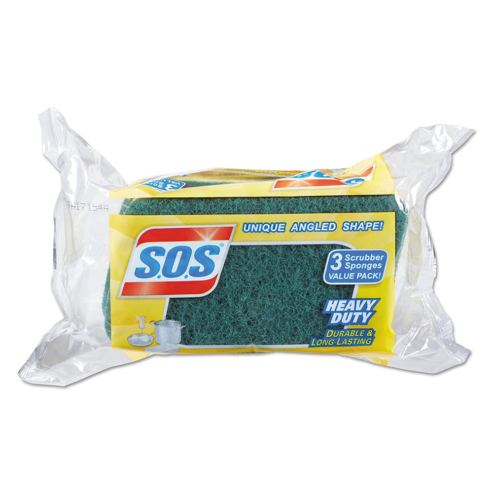 Clorox S. O.S Heavy Duty Sponges - S. O.S. HEAVY DUTY SCRUBBER SPONGE 8/3CT - 91029