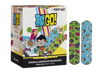 Dukal Stat Strip Bandages - STRIP, STAT, .75"X3", TEEN TITANS - 1087741