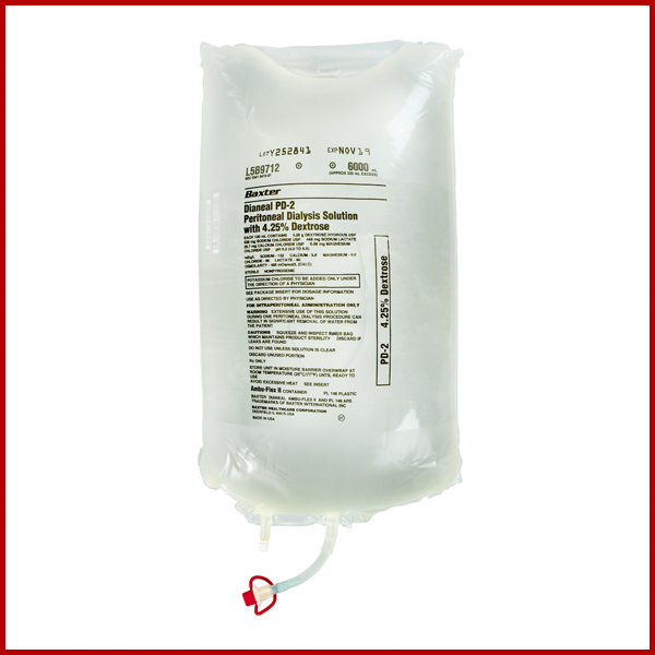 SOLUÇÃO PARA DIÁLISE PERITONEAL DEXTROSE 4,25%20REF ARB9712 (DIANEAL PD-2) SACO X 6000 ML