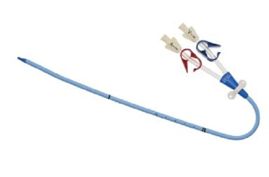 Teleflex Medical 2-Lumen Hemodialysis Catheterization Kits - Dual Lumen Hemodialysis Catheterization Kit, 14 Fr x 15 cm - CDC-22142-XC1A