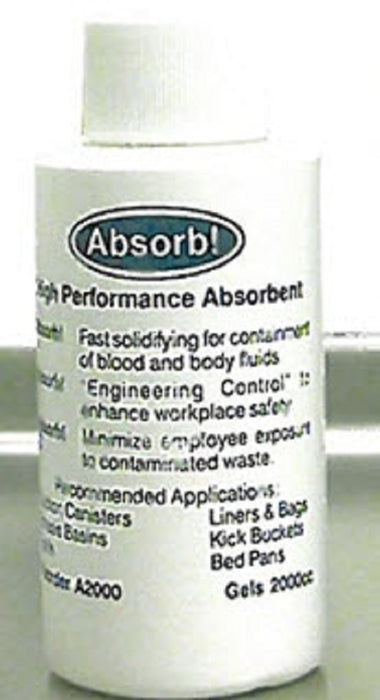 Northfield Medical Absorb! Waste Solidifier - Nozzle Cap Solidifier Absorber, 1, 200 cc - A1200N