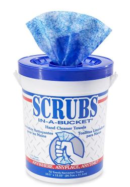 Uline Scrubs In-A-Bucket Rough Wipes - Scrubs In-A-Bucket Wipes, 72-Count - S-7718