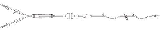 ICU Medical Macrobore Blood Administration Set - Primary Blood Administration Set with Prepierced Y-Sites and 200-Micron Filter, 100" - 1271802