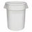 Gra Round Open Top Utility Trash Cans - Round Open Top Utility Trash Can, 44 gal., 32"H, White - 5DMU1