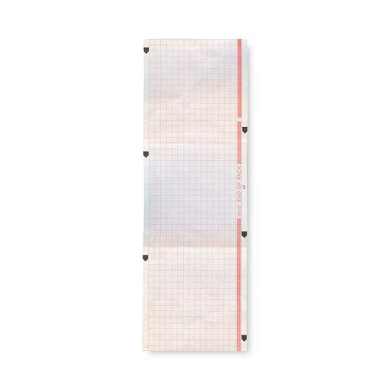 Print Media EKG Thermal Recording Paper - EKG Paper, 216 mm x 280 mm, 300 Sheet / Pad - 1148473
