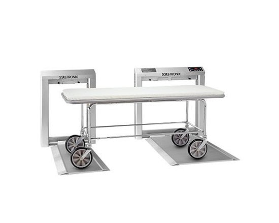 Welch Allyn Dual Platform Stow-A-Weigh Wheelchair Scale - Scale-Tronix Stow-A-Weigh Dual-Platform Stretcher Scale, Kg Only, Data Port, Power Adapter - 6202D-KX-B