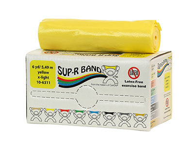 Fabrication Enterprises Inc Sup-R Band Exercise Bands - SUP-R BAND, 6YD, YLW, LTX FREE, LVL2 - 10-6311