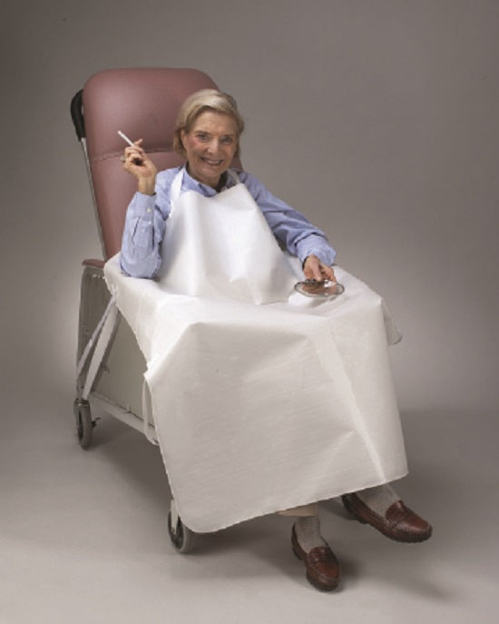 Skil-Care Geri-Chair Smokers Apron - APRON, SMOKERS GERI-CHAIR, WHITE, EA - 906015