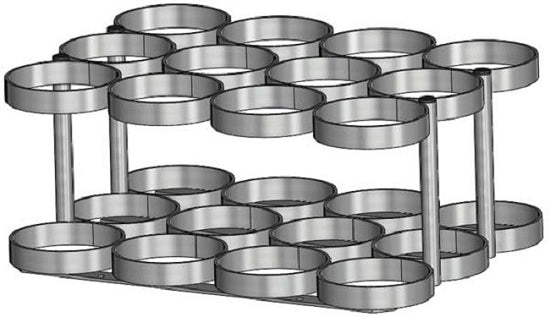 Falls Welding and Fabricating Oxygen Cylinder Pallet Racks - Cylinder Rack for 12 M6 Oxygen Cylinders - 2105 M6-1200