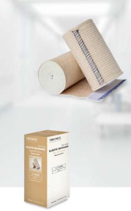 Tronex Company Self-Closure Elastic Bandages - Elastic Dual Closure Natural Bandage, 4" x 10 yd. - EBD2004N