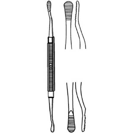 Sklar Bone File #12 Double End - Bone File with Double End, Plain Serrations on Both Ends, #12, 7" - 97-1620