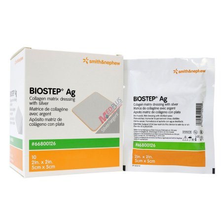 Smith & Nephew Biostep Ag Collagen Matrix Dressings - Biostep AG Collagen Matrix Dressing, 2" x 2" - 66800126