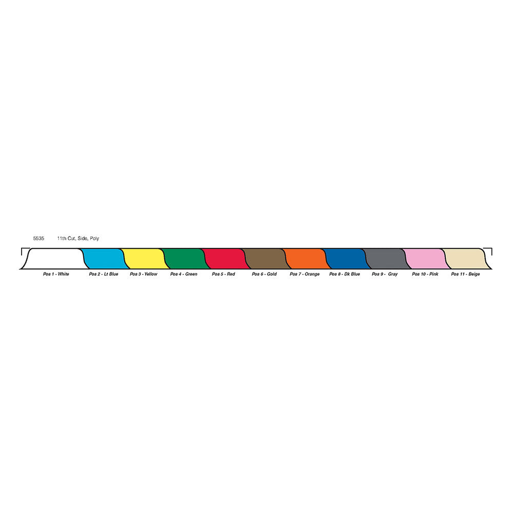 Briggs Corporation Preprinted Chart Dividers - Preprinted Chart Dividers Tab Poly 11 Tab, Side Blank - 5535